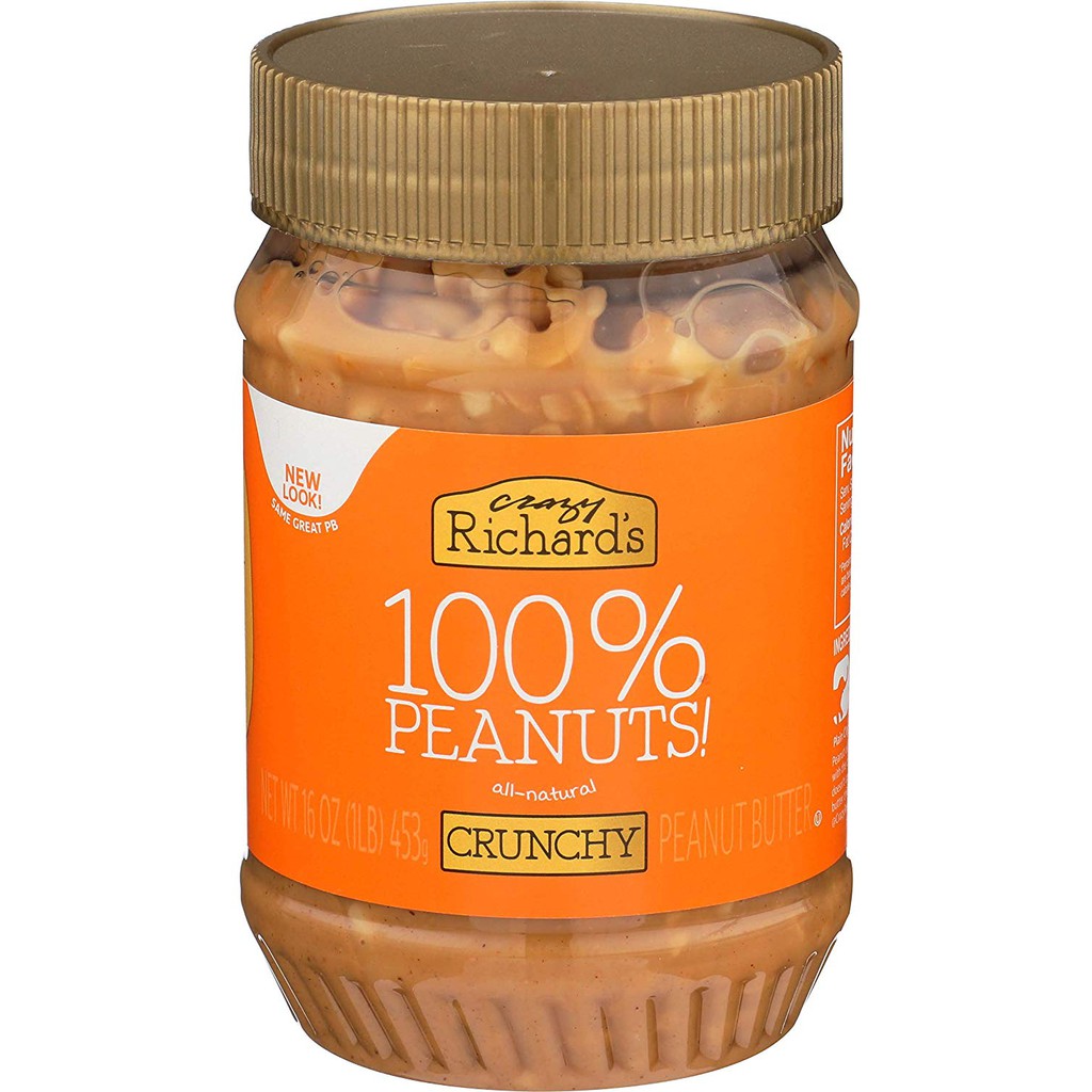 [NEW] BƠ ĐẬU PHỘNG PEANUT BUTTER CRUNCHY( CÓ HẠT) CAO CẤP RICHARD'S 100% đậu phộng