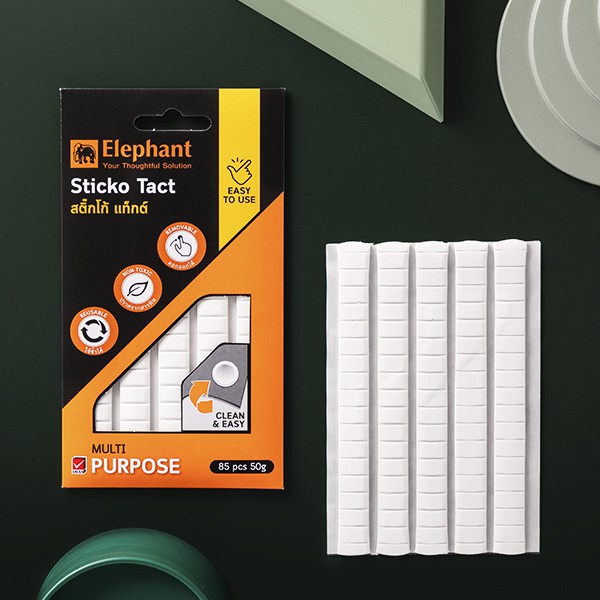 Vỉ Keo dán dạng đất sét nặn Sticko Tack  Elephant 50G dính siêu chắc FREE SHIP