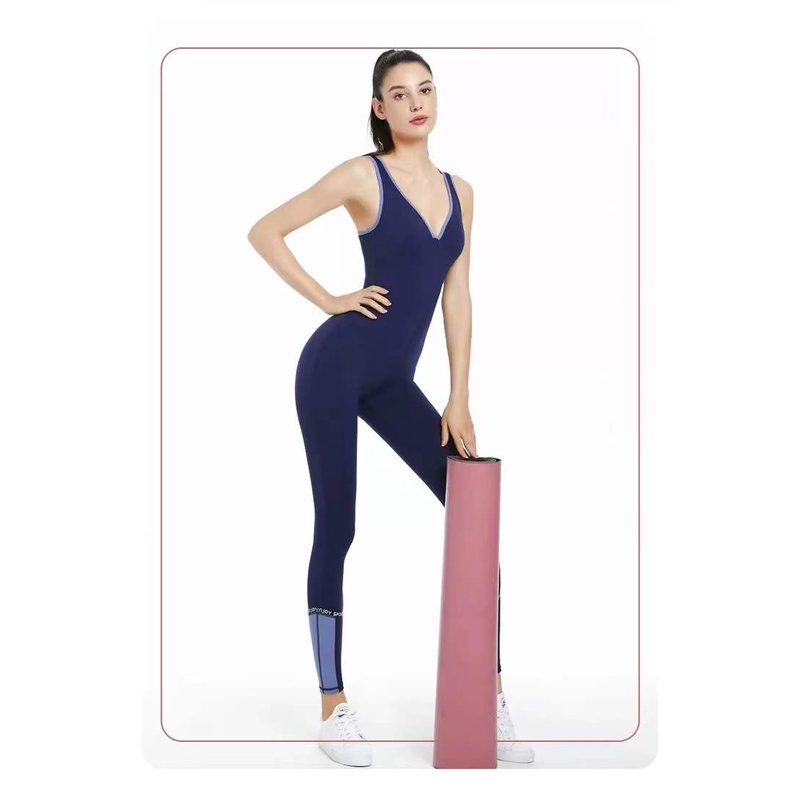 Jumpsuit Tập Gym,Quần Áo Tập Yoga Nữ Áo Bra Có Sẵn Mút Định Hình Ngực Có Túi Sườn,Mẫu Mới Nhất Năm 2022,Ôm Body