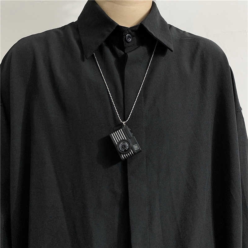 Dây chuyền 22F089 mặt hình máy ảnh flash phong cách thời trang hiphop harajuku dành cho cặp đôi nam nữ