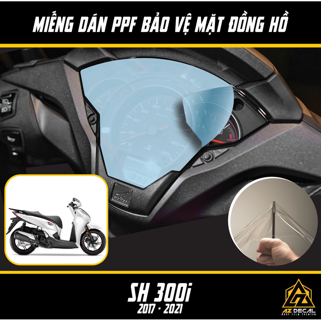 Miếng Dán PPF Bảo Vệ Mặt Đồng Hồ Xe Honda SH 300i 2017 - 2021