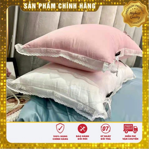 [NHẬP KHẨU CAO CẤP] GỐI COMFORT LIVING BÔNG MICROFIBER VỎ LỤA TỰ NHIÊN - 48x74cm