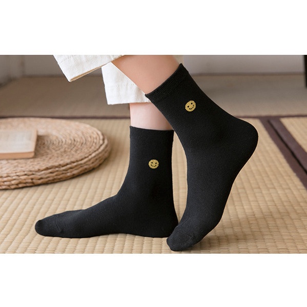 Vớ Tất Mặt Cười nhỏ cổ cao phong cách Hàn Quốc siêu dễ thương dành cho nữ.