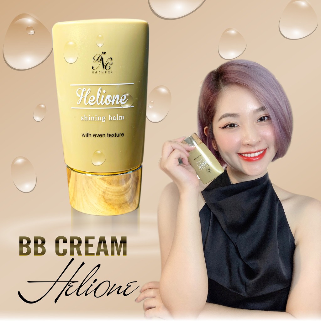 Bộ sản phẩm Kem chống nắng B:meisol cho làn da căng bóng và Kem nền BB Cream Helione cho làn da đẹp không tỳ vết