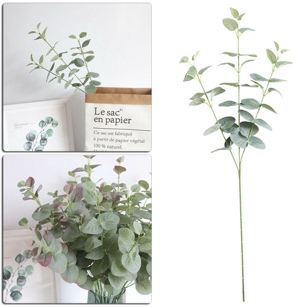 Nhánh cây lá bạch đàn nhân tạo dài 68cm thiết kế cổ điển dùng trang trí nhà cửa