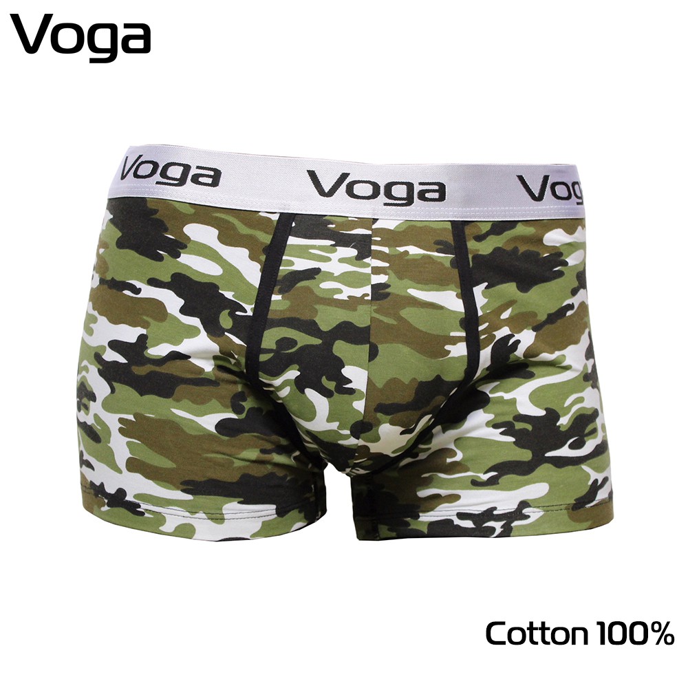 Quần lót nam kiểu boxer ống ngắn Voga rằn ri thun cotton 100% thoáng mát, sành điệu, mạnh mẽ