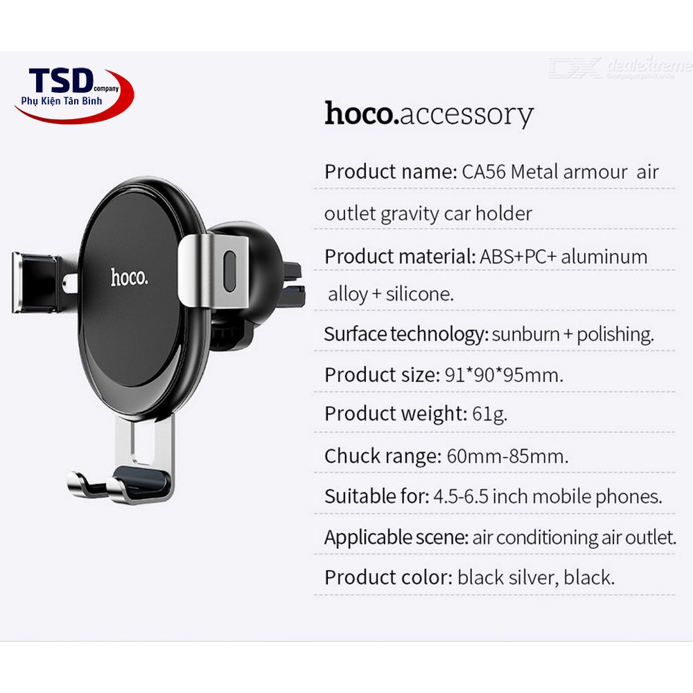 Giá Đỡ Điện Thoại Xe Hơi Hoco CA56 Gắn Cửa Điều Hòa | BigBuy360 - bigbuy360.vn