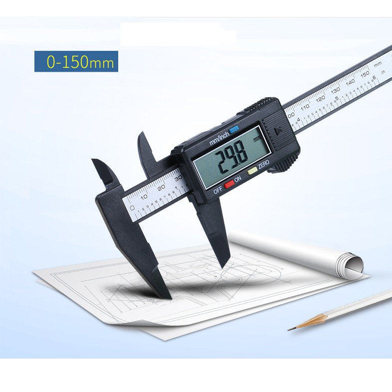 Thước kẹp điện tử với phạm vi đo 0-150mm hiển thị màn hình kỹ thuật số