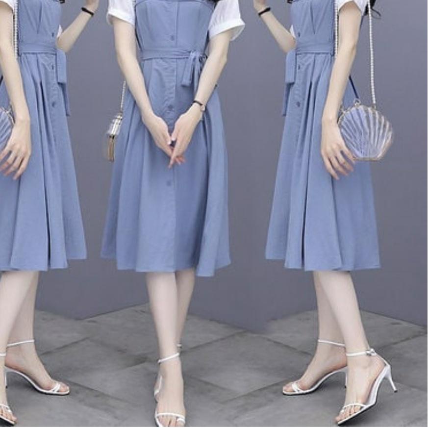 Rửa Warehouse|Sq28|Bộ Trang Phục Gồm Áo Thun + Quần Yếm Thời Trang 2021 / 2021 Dành Cho Nữ Bộ Áo Liền Quần jeans / Váy Yếm Thời Trang Cho Nữ Năm 2021 2021