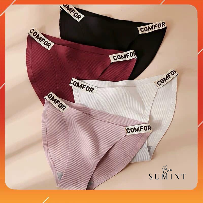 Quần lót nữ cotton tăm cao cấp kháng khuẩn mềm mại thấm hút mồ hôi viền mix chữ sexy tuyệt đối Q3908