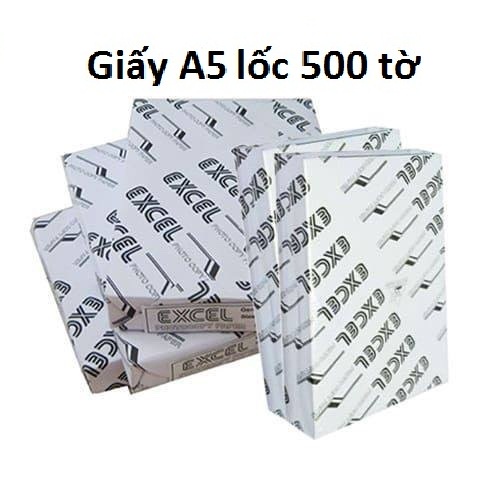 Giấy A5 Lốc 500 Tờ - màu trắng loại dày đẹp