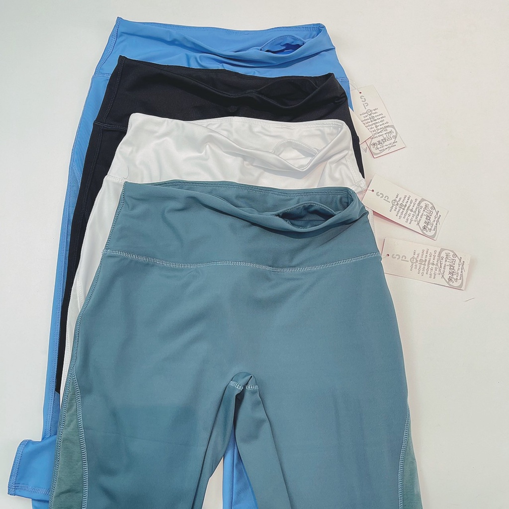 Quần dài lưới dọc chất thun polly co giãn 4 chiều - Yoga An Viên