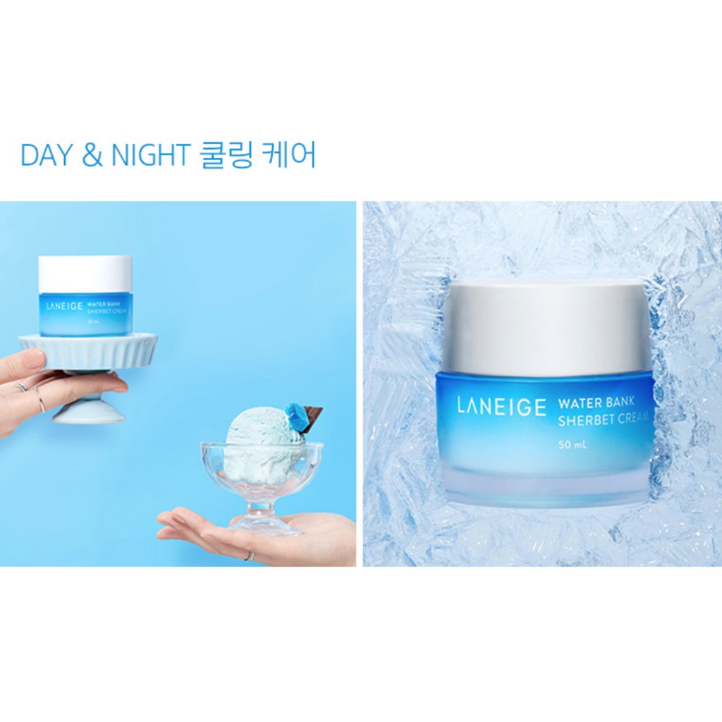 Kem dưỡng giảm nhiệt dành cho da dầu - Laneige sherbet cream 2019