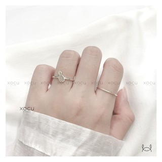 Nhẫn Bạc, Pineapple Ring, Quả Dứa Đáng Yêu, Điều Chỉnh Được Size, XoCu