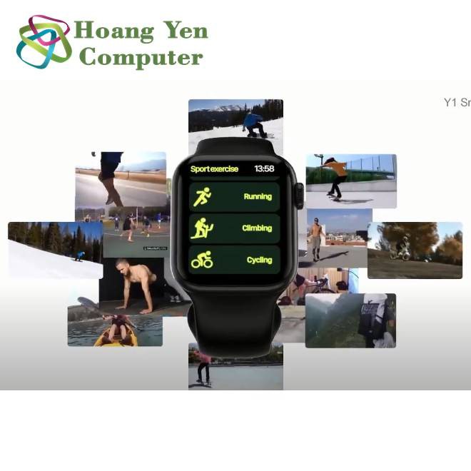 Đồng Hồ Thông Minh Smart Watch Hoco Y1 (Màn hình cảm ứng, Nghe gọi, Theo dõi sức khỏe) - BH 12 Tháng Chính Hãng