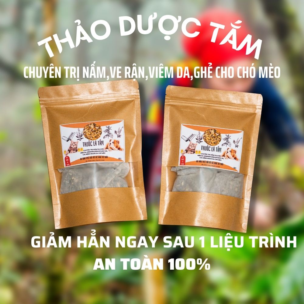 [Mã PET50K giảm Giảm 10% - Tối đa 50K đơn từ 250K] THẢO DƯỢC TẮM TRỊ NẤM,GHẺ,VIÊM DA ,BỆNH NGOÀI DA CHÓ MÈO