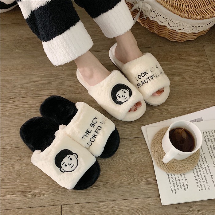 Dép bông đi trong nhà hình nam/ nữ