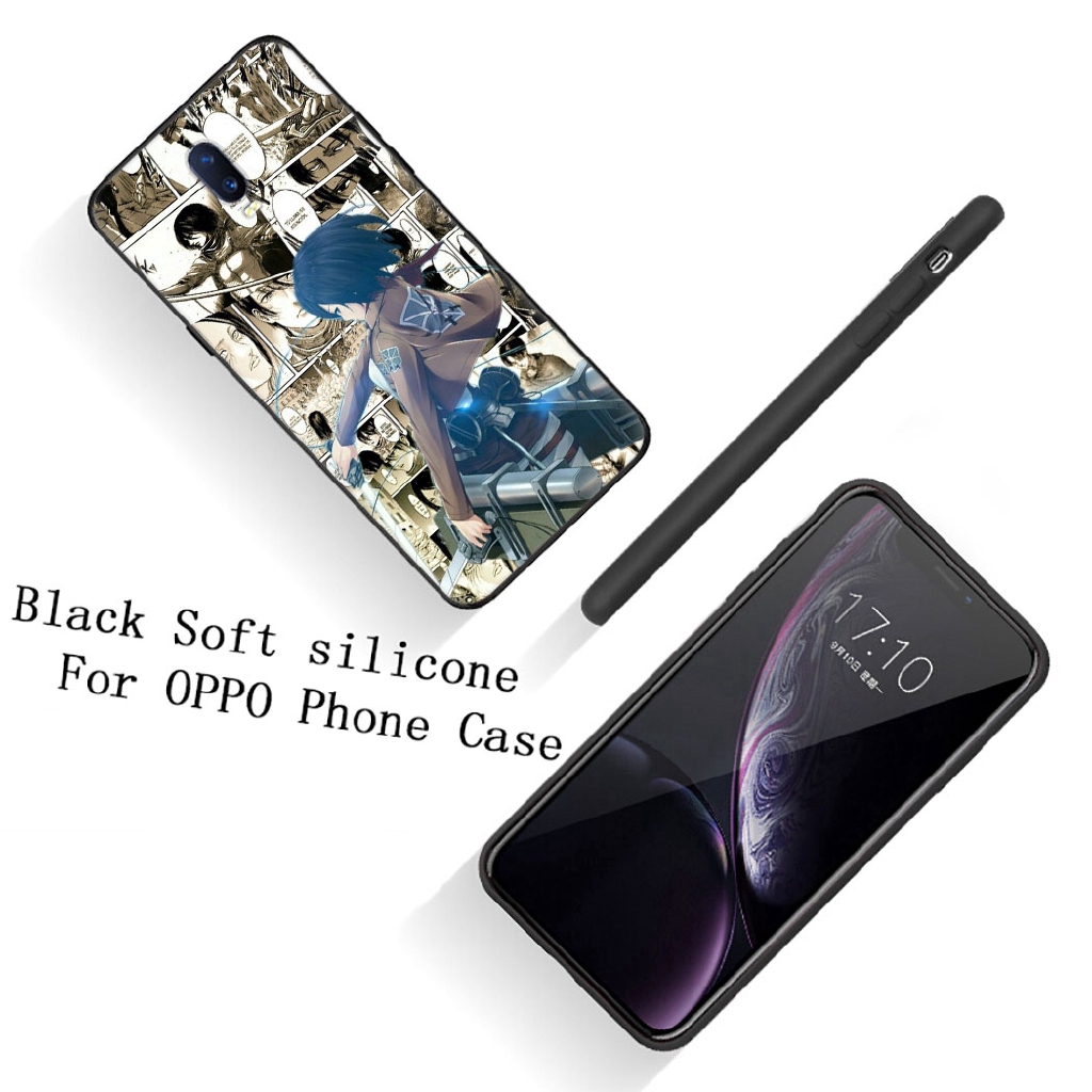 Ốp điện thoại silicone TPU hình anime Attack in Titan cho OPPO Reno 3 Pro K5 K3 Realme 5 Pro X Q XT X2 X50