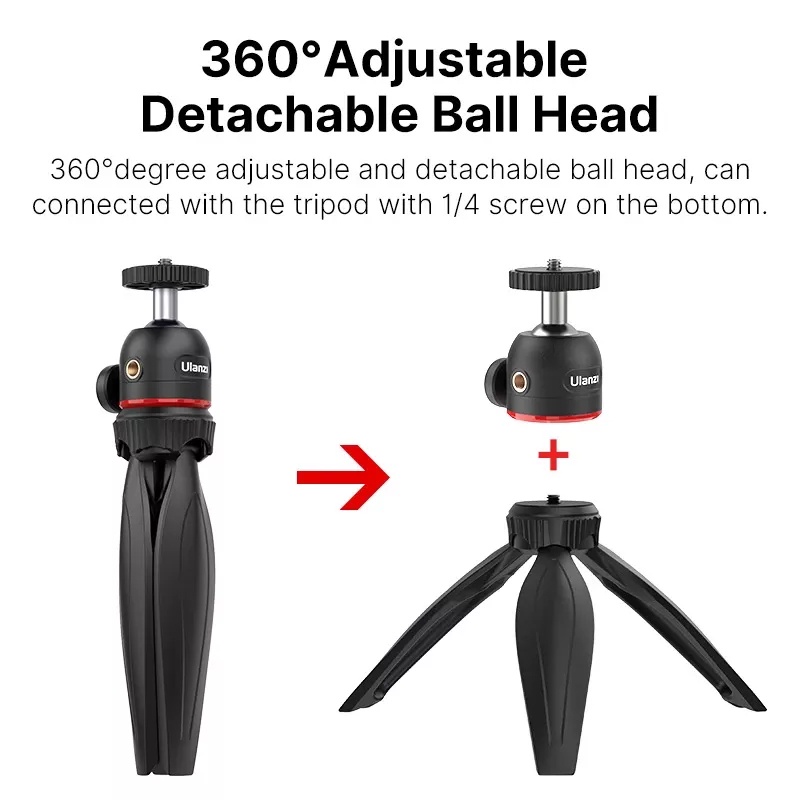 Ulanzi Giá Đỡ Ba Chân Mini MT-17 Đầu Bi 1 / 4 '' Thông Dụng Cho Máy Ảnh DSLR / Điện Thoại Thông Minh | BigBuy360 - bigbuy360.vn