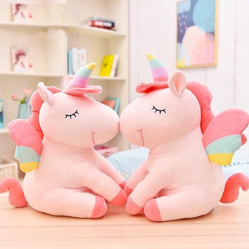 Gấu bông kì lân pony, kỳ lân unicon 1 sừng size 40cm- 1m2, thú nhồi bông cao cấp vải miniso mịn VIP