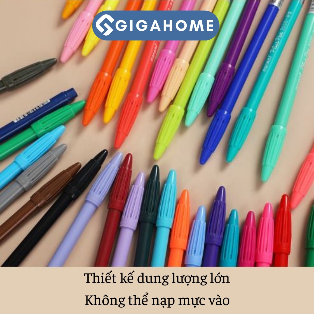 Hộp 12 Bút Dạ Màu Nước Viết Tiêu Đề, Ký Tên GIGAHOME Màu Tươi Sáng 10322