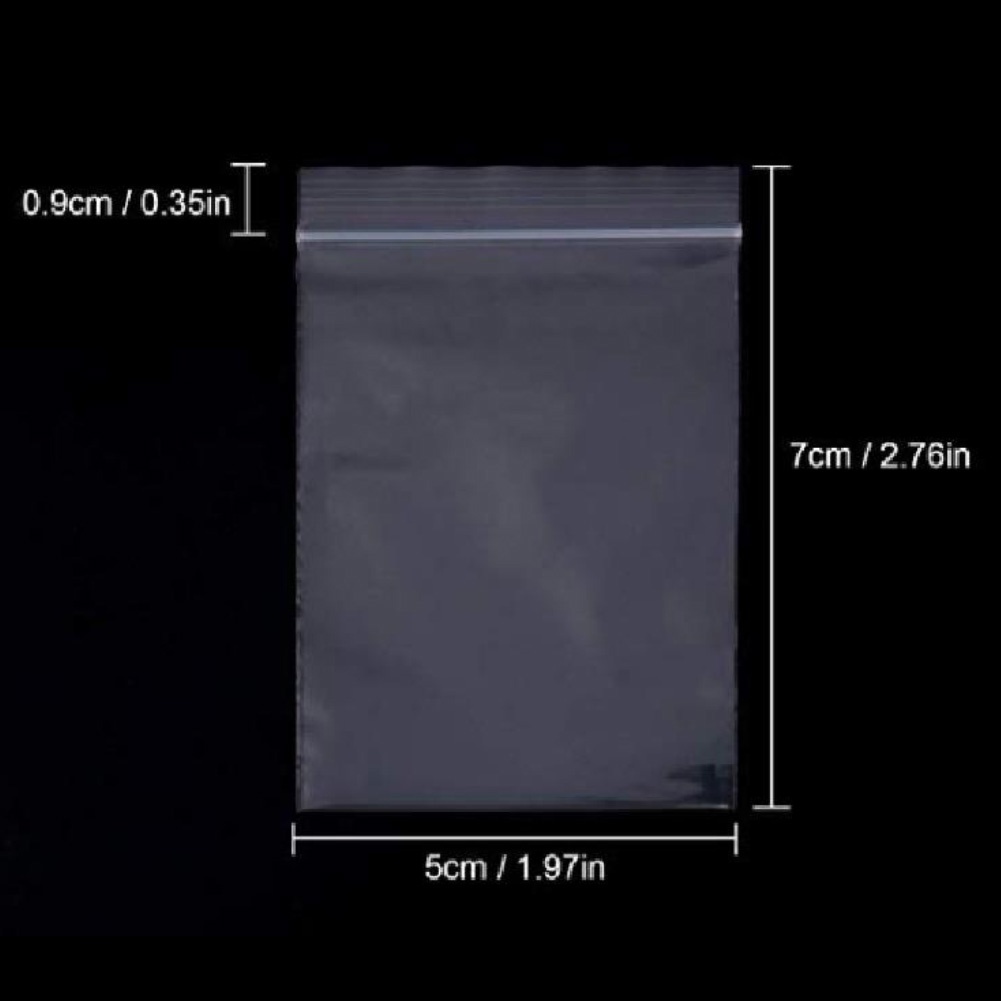 Set 100 Túi Nhựa Trong Suốt Đựng Thực Phẩm Có Khóa Kéo