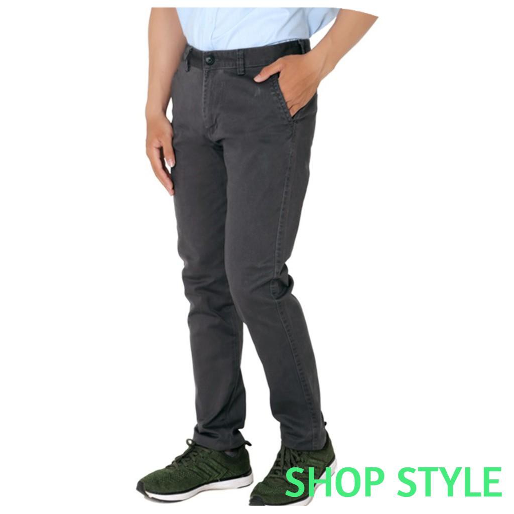 Quần Kaki Dài Nam co giãn chuẩn phong cách Pigofashion cao cấp QKK01 (Xám) Siêu Sale