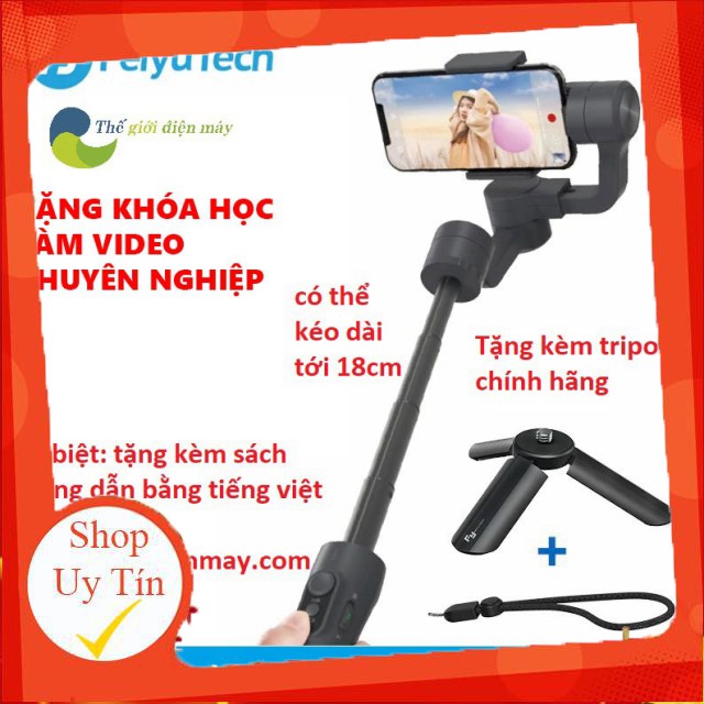 [SALEOFF]  Tay cầm chống rung gimbal Feiyu Vimble 2s chống rung điện thoại, camera hành