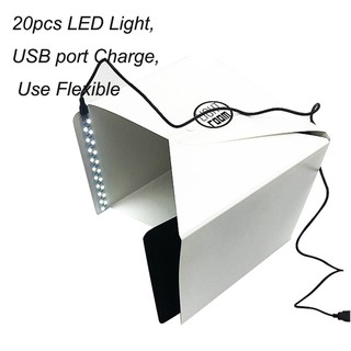 40x40x40cm Portable Mini Folding Studio Photography Backdrops Softbox LED Light Box