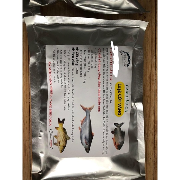 Cám câu cá- cốt vàng , cốt đen , cốt k52 500gr
