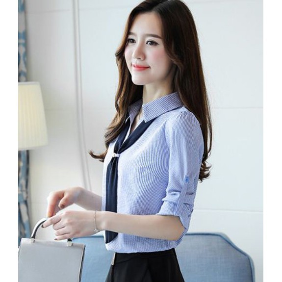 Áo sơ nữ thiết kế đẹp 👄FREESHIP👄 Giảm ngay 50k khi nhập [THOITRANGNU] Thời Trang Nữ Công Sở Thiết Kế Cao Cấp | BigBuy360 - bigbuy360.vn
