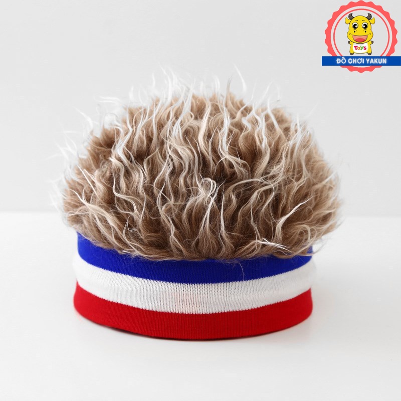 Tóc giả cho bé khói trắng dễ thương, mũ trẻ em phong cách hiphop cool ngầu