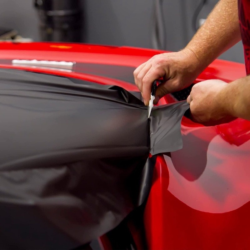 Cuộn Phim Dán Trang Trí Nội Thất Xe Hơi / Mô Tô Màu Đen Nhám Kích Thước 10 / 30x100cm DIY