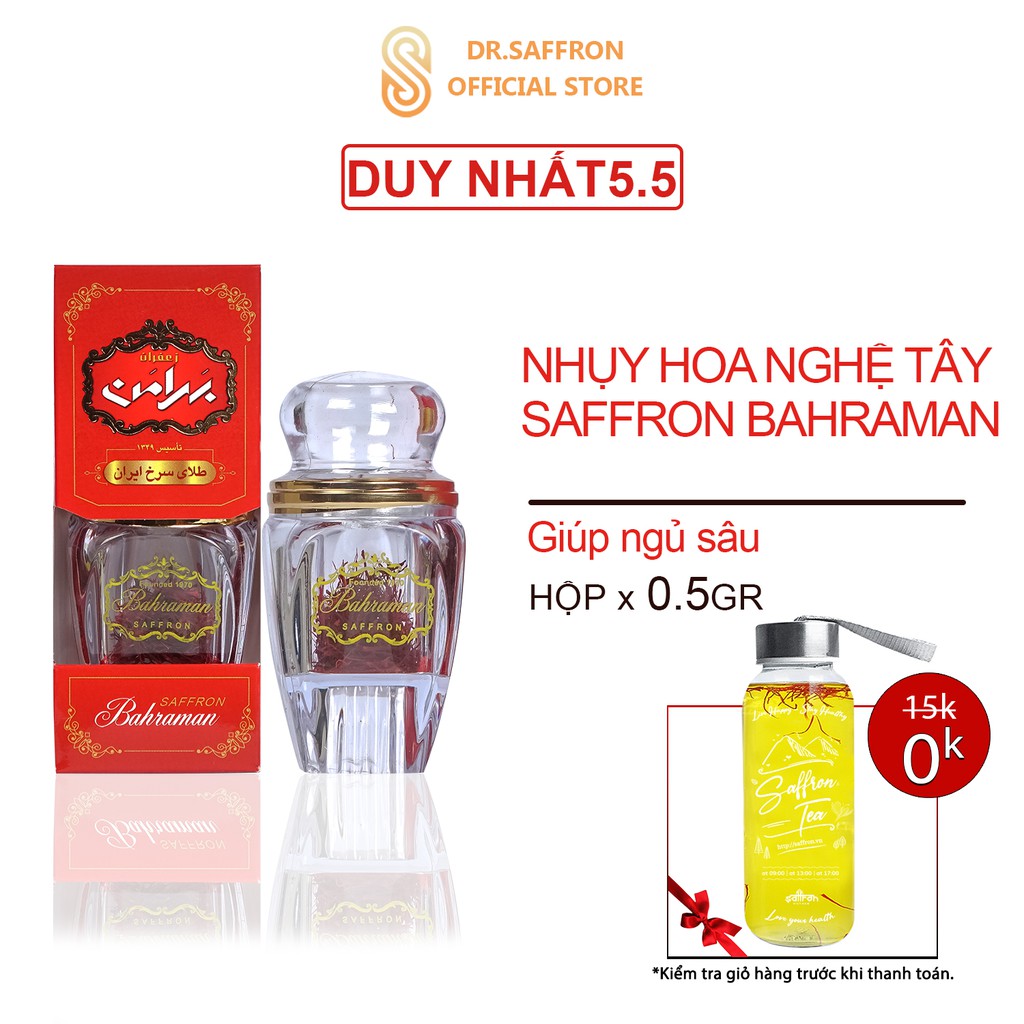 Nhụy Hoa Nghệ Tây SAFFRON BAHRAMAN 0,5Gr [Date 03/2023]