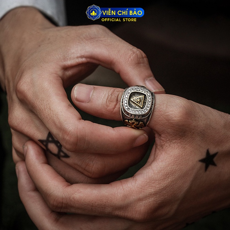 Nhẫn bạc nam Thiên Nhãn chất liệu bạc Thái 925 mạnh mẽ nam tính thương hiệu Viễn Chí Bảo N101244