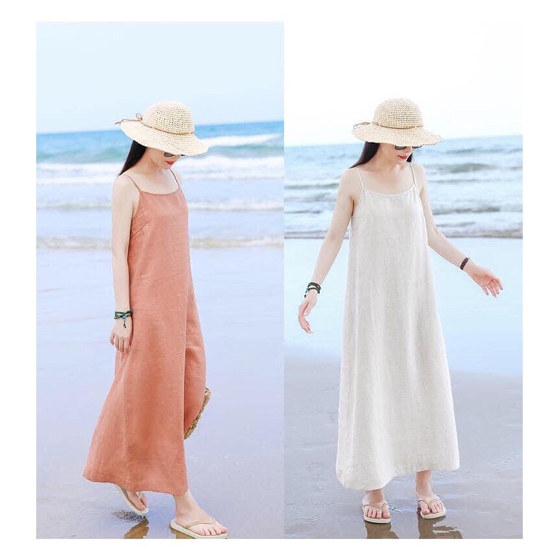 đầm 2 dây, bộ mặc nhà, maxi đi biển đũi linen cao cấp | BigBuy360 - bigbuy360.vn