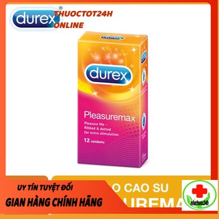 [ HÀNG CHÍNH HÃNG] Bao cao su Durex Pleasuremax 12 bao