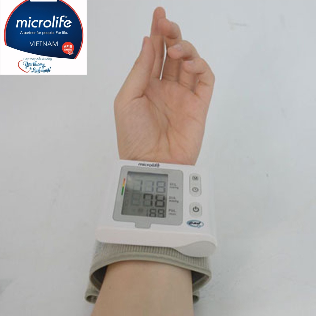 Máy đo huyết áp cổ tay Microlife BP W2-Slim-Wrist | Công nghệ IMT cho kết quả đo nhanh, chính xác - Chính Hãng Thụy Sĩ