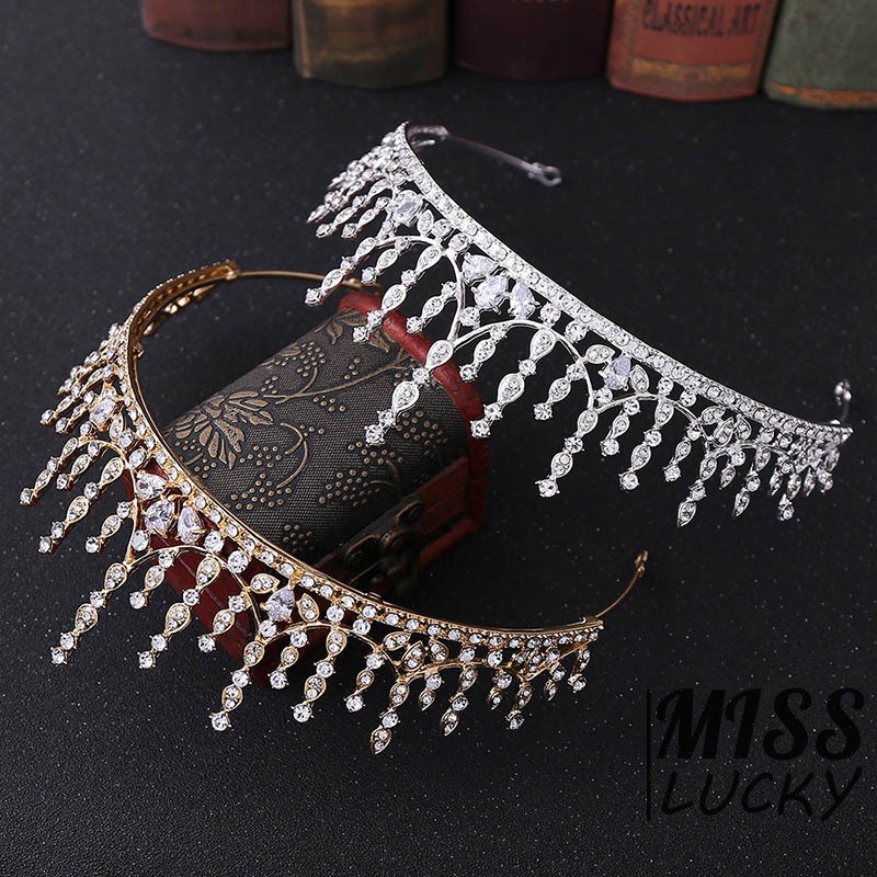Vương Miện Đính Đá Zircon Sang Trọng Cho Cô Dâu