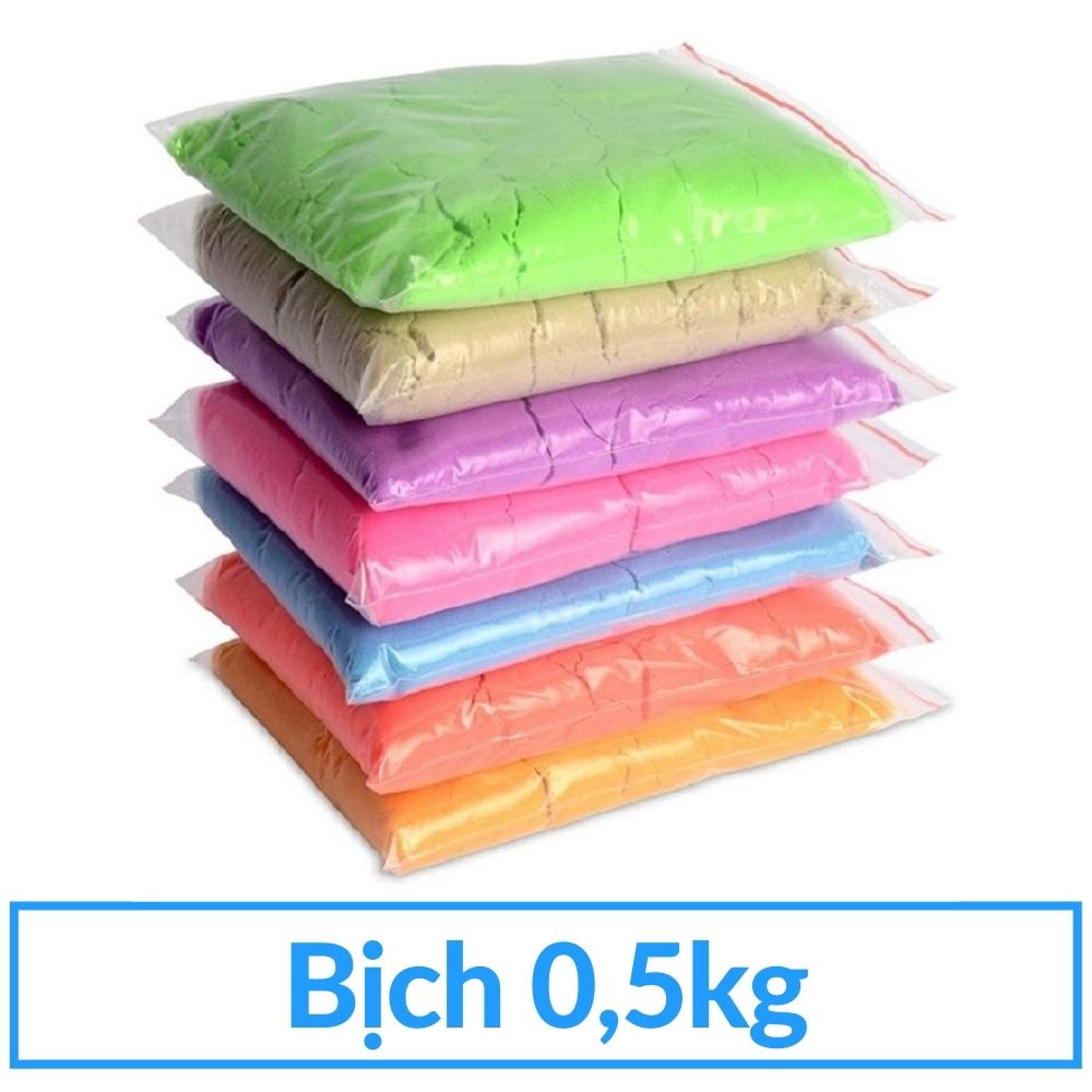 Đồ chơi cát động lực nặn vi sinh ❤0,5kg Chọn Màu❤ an toàn cho trẻ em xếp hình khối