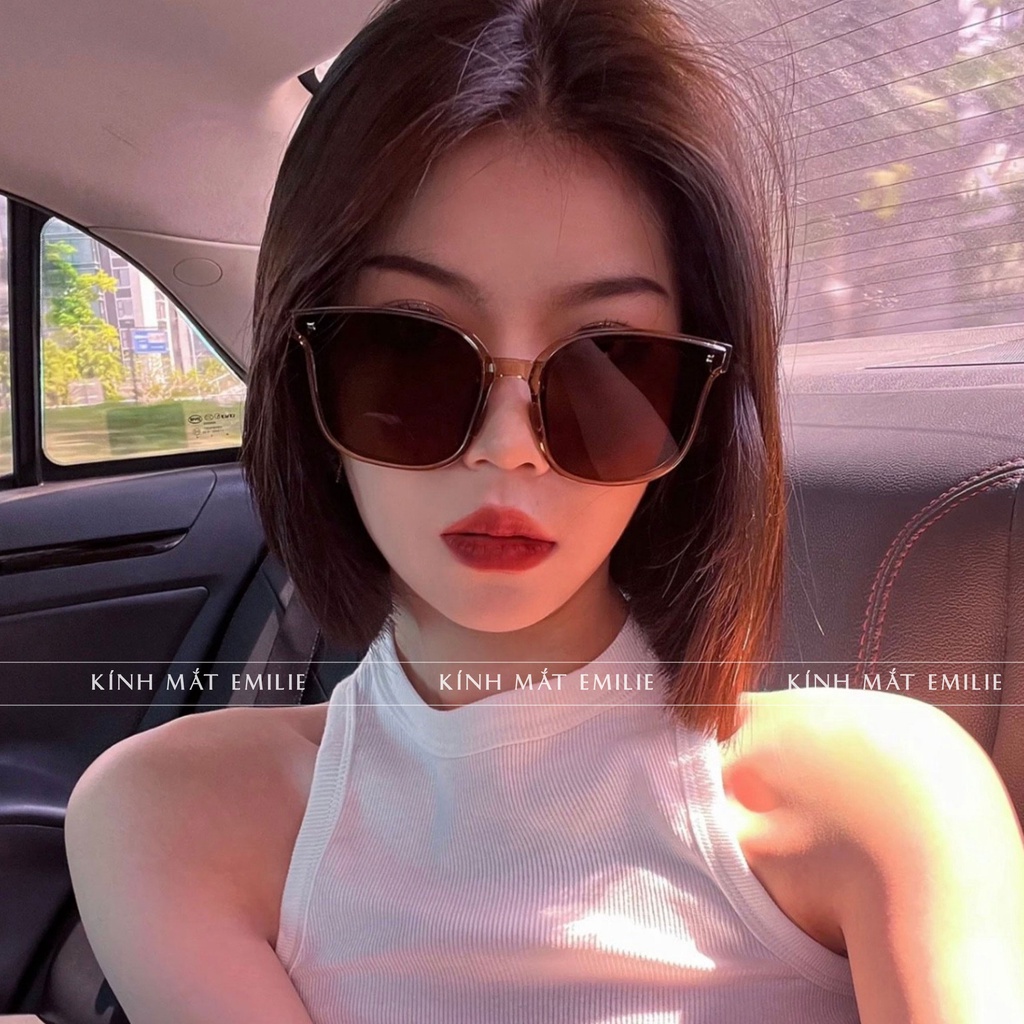 Gọng kính mát sang chảnh gấp gọn tròng mắt chống UV400 Kính mắt Emilie phụ kiện thời trang 6826