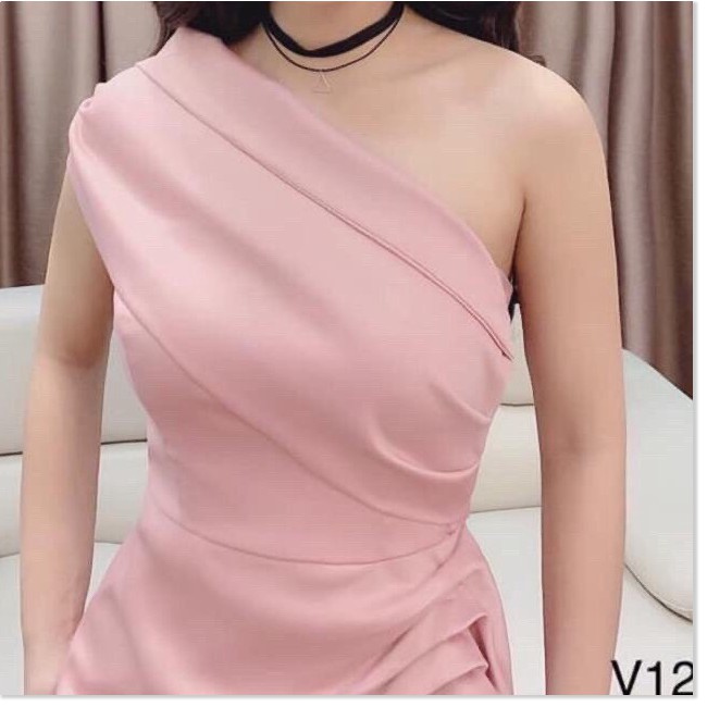Đầm body dự tiệc lệch vai tà bèo cho quý cô tự tin tỏa sáng /SG001 HP