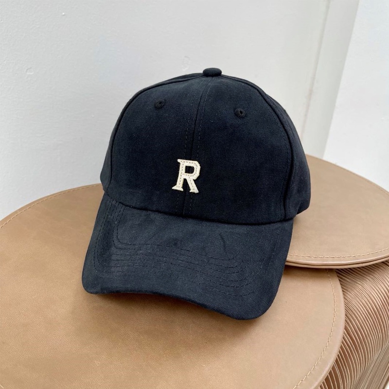 Mũ LINJW thêu chữ R phong cách Hàn Quốc 2021 trẻ trung
