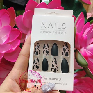 móng tay giả bò sữa 24 móng có keo