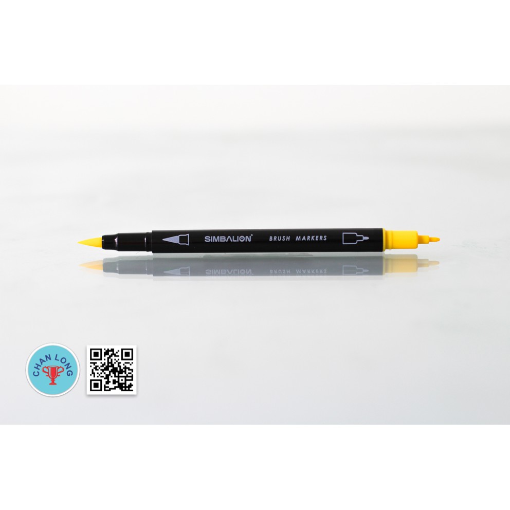 Bút cọ màu 2 đầu  brush pen Simbalion đầu cọ và nét vẽ mềm mại, ngòi bút mảnh, dành cho nét mảnh và chữ viết tay