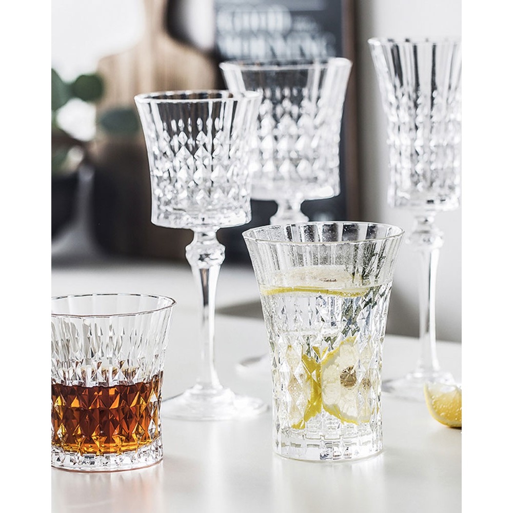 Goblet Glass - Ly Khứa Cạnh - Ly Thủy Tinh