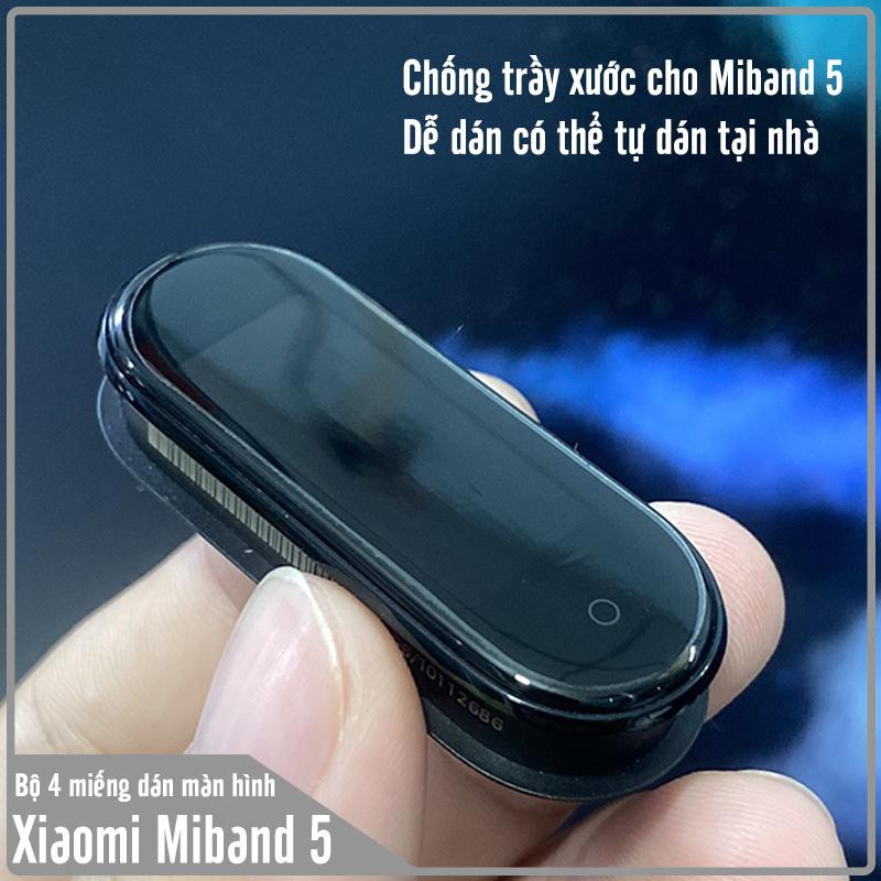 Bộ 04 miếng dán màn hình Xiaomi Miband 5 trong suốt