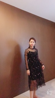 Đầm maxi hoa voan Hình thật