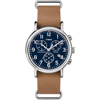 Đồng hồ unisex Timex Weekender TW2P62300 màu nâu dây da