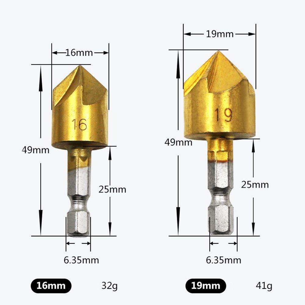 LANSEL Bộ 6 Chiếc Dao Cắt Ren Lục Giác 6 / 8 / 9 / 12 / 16 / 19mm HSS Chất Lượng Cao